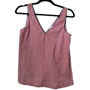 Vineyard Vines Asymmetrical Red and White Sleeveless Tank Top - Great condition